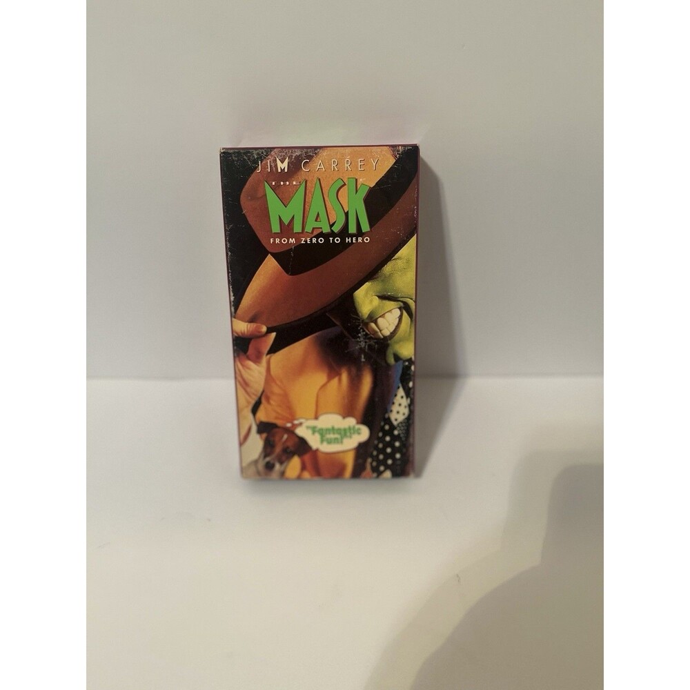 The Mask VHS Jim Carrey Original Box “From Zero to Hero” Classic 90s Comedy